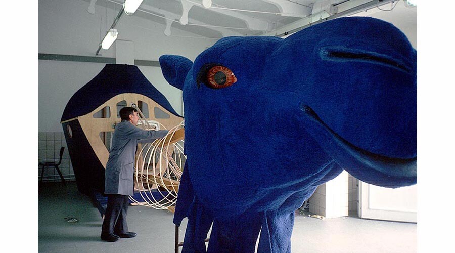 Bau des blauen Kamels WÜNA - 1994